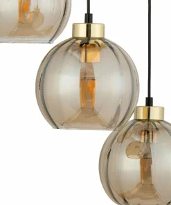 Hot Sklep Kaja Ponadczasowa lampa wisząca z miodowymi kloszami TK 4637 z serii DEVI