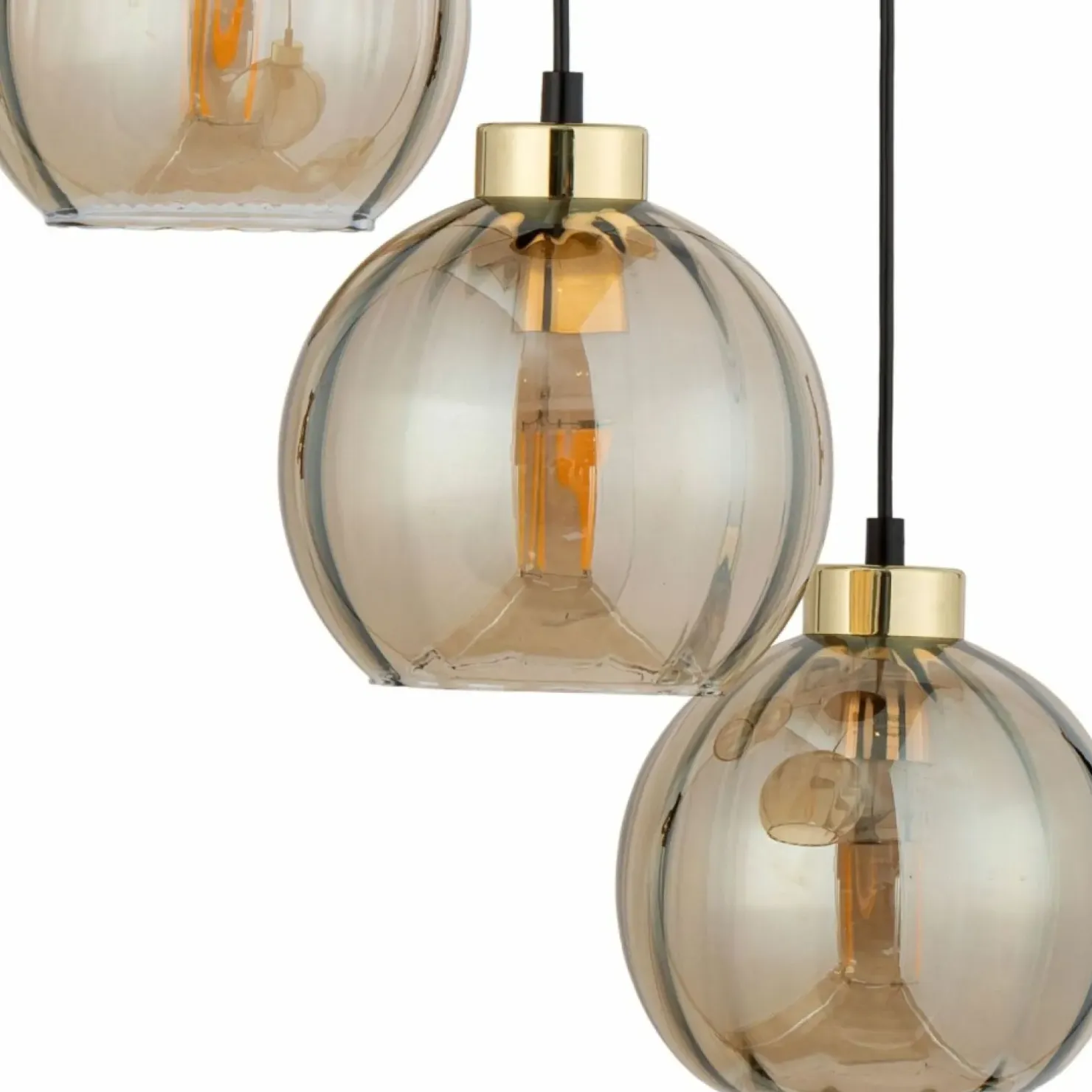 Hot Sklep Kaja Ponadczasowa lampa wisząca z miodowymi kloszami TK 4637 z serii DEVI