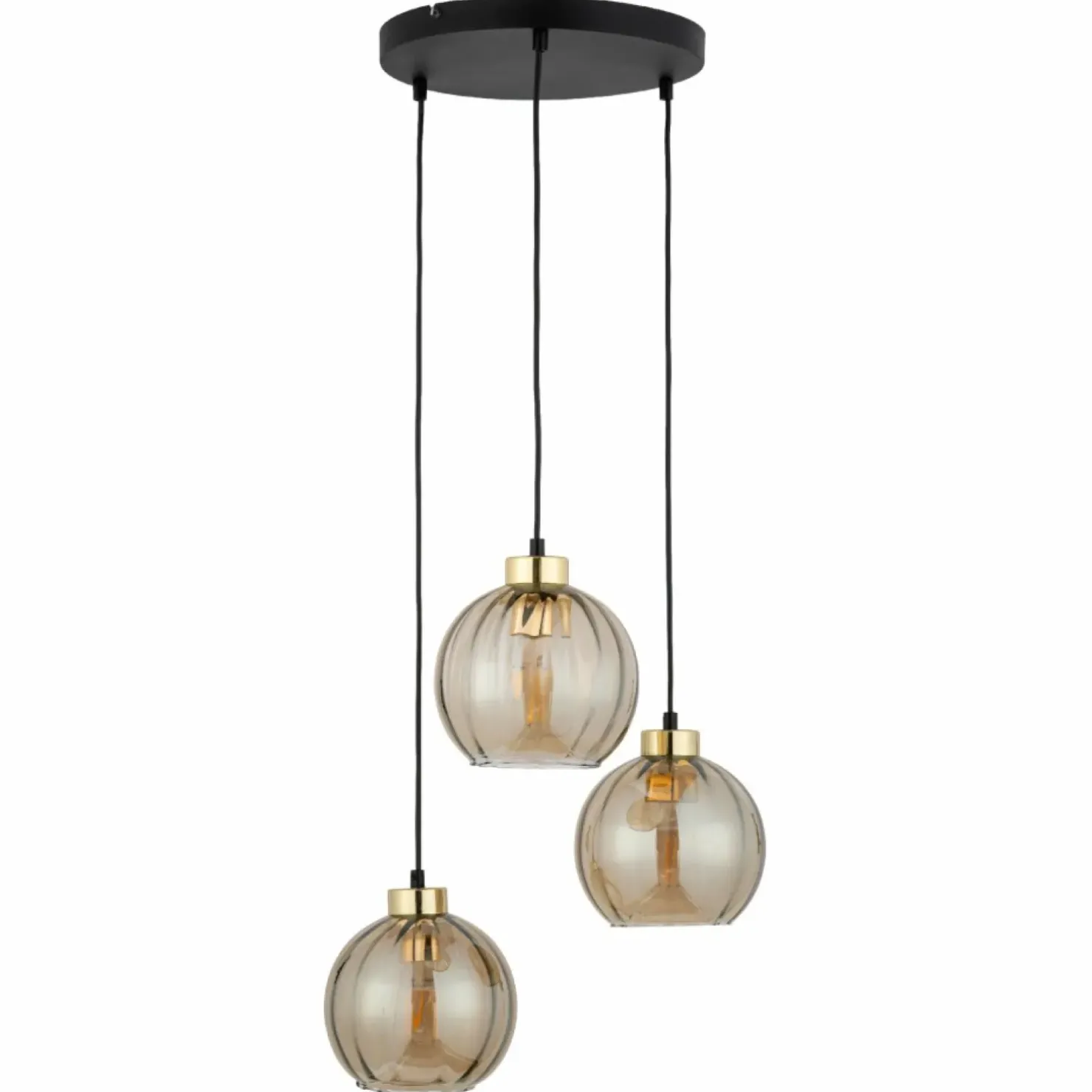 Hot Sklep Kaja Ponadczasowa lampa wisząca z miodowymi kloszami TK 4637 z serii DEVI