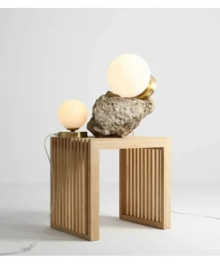 Ponadczasowa lampka stołowa z okrągłym kloszem 1076B40_S z serii BALL*Sklep Kaja Shop