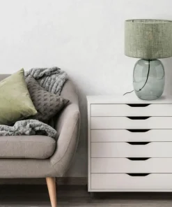Ponadczasowa lampka stołowa z abażurem TK 5989 MELODY GRAPHITE | Kaja*Sklep Kaja Sale