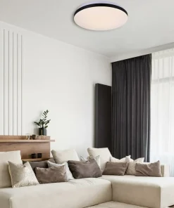 Ponadczasowa, okrągła lampa sufitowa LED LP-335/1C S 4BK – BABILON*Sklep Kaja Fashion