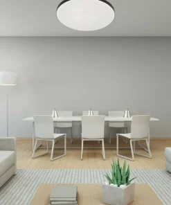 Ponadczasowa, okrągła lampa sufitowa LED LP-335/1C S 4BK – BABILON*Sklep Kaja Fashion