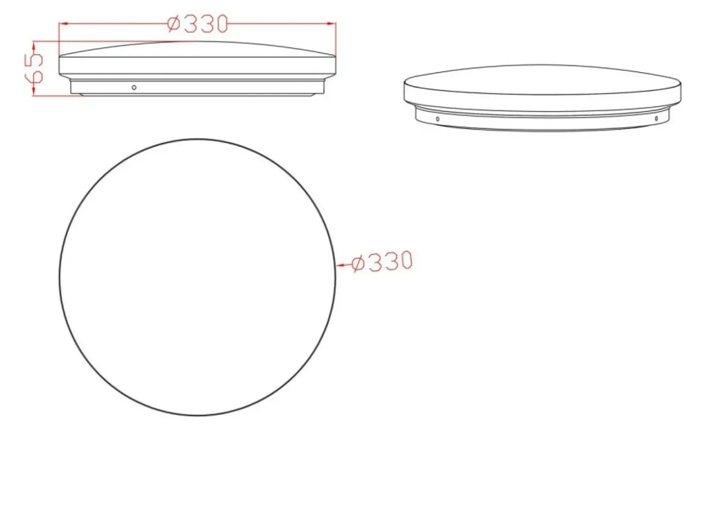 Ponadczasowa, okrągła lampa sufitowa LED LP-335/1C S 4BK – BABILON*Sklep Kaja Fashion