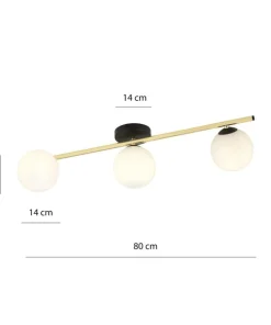 Flash Sale Sklep Kaja Ponadczasowa, prosta lampa sufitowa do holu 1248/3 z serii SPLENDI