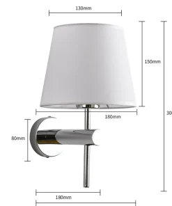 Ponadczasowy kinkiet z abażurem LP-1133/1W CH TIVOLI | Kaja*Sklep Kaja Shop
