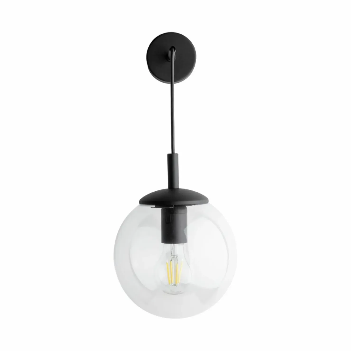 Ponadczasowy kinkiet z kloszem TK 5387 ESME TRANSPARENT | Kaja*Sklep Kaja Flash Sale