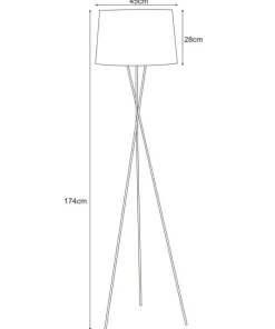 Ponadczasowy trójnóg lampa podłogowa K-4363 REMI WHITE | Kaja*Sklep Kaja Cheap