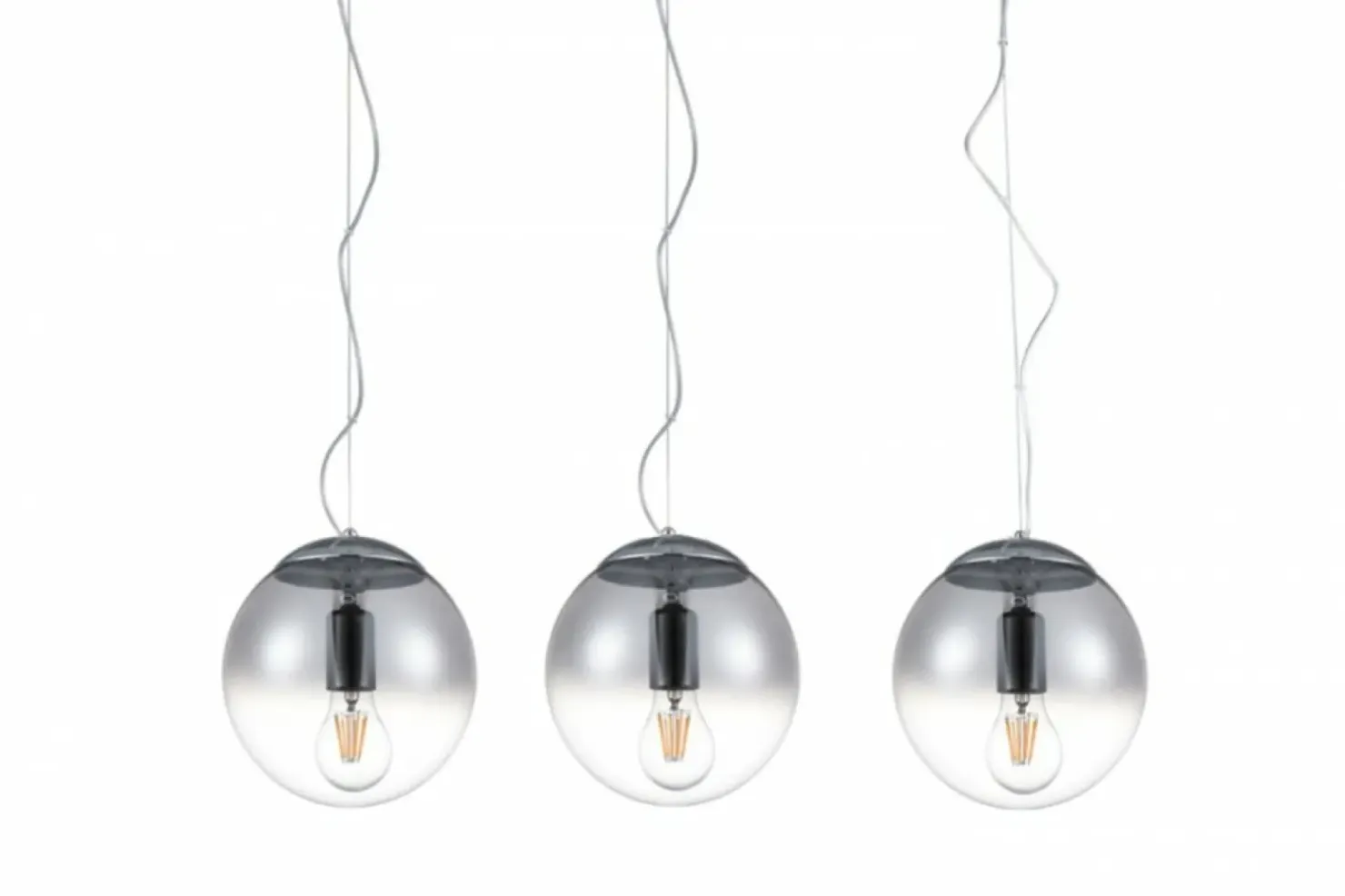 Shop Sklep Kaja Potrójna owana lampa wisząca nad stół AZ3103 IRIS | Kaja chrom