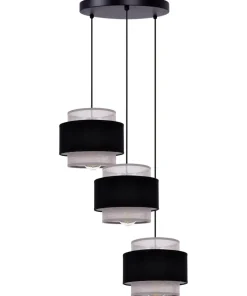 Potrójna, czarno-szara lampa wisząca, regulowana K-5172 z serii ETELA*Sklep Kaja Flash Sale