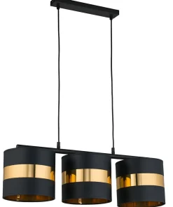 Flash Sale Sklep Kaja Potrójna, czarno-złota lampa wisząca z abażurami TK 4380 z serii PARIS