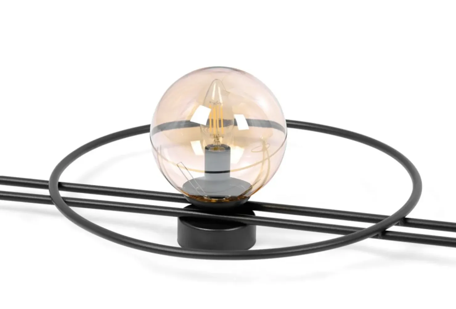 Potrójna lampa ścienna z bursztynowymi kloszami K-5348 z serii CORSA*Sklep Kaja Discount