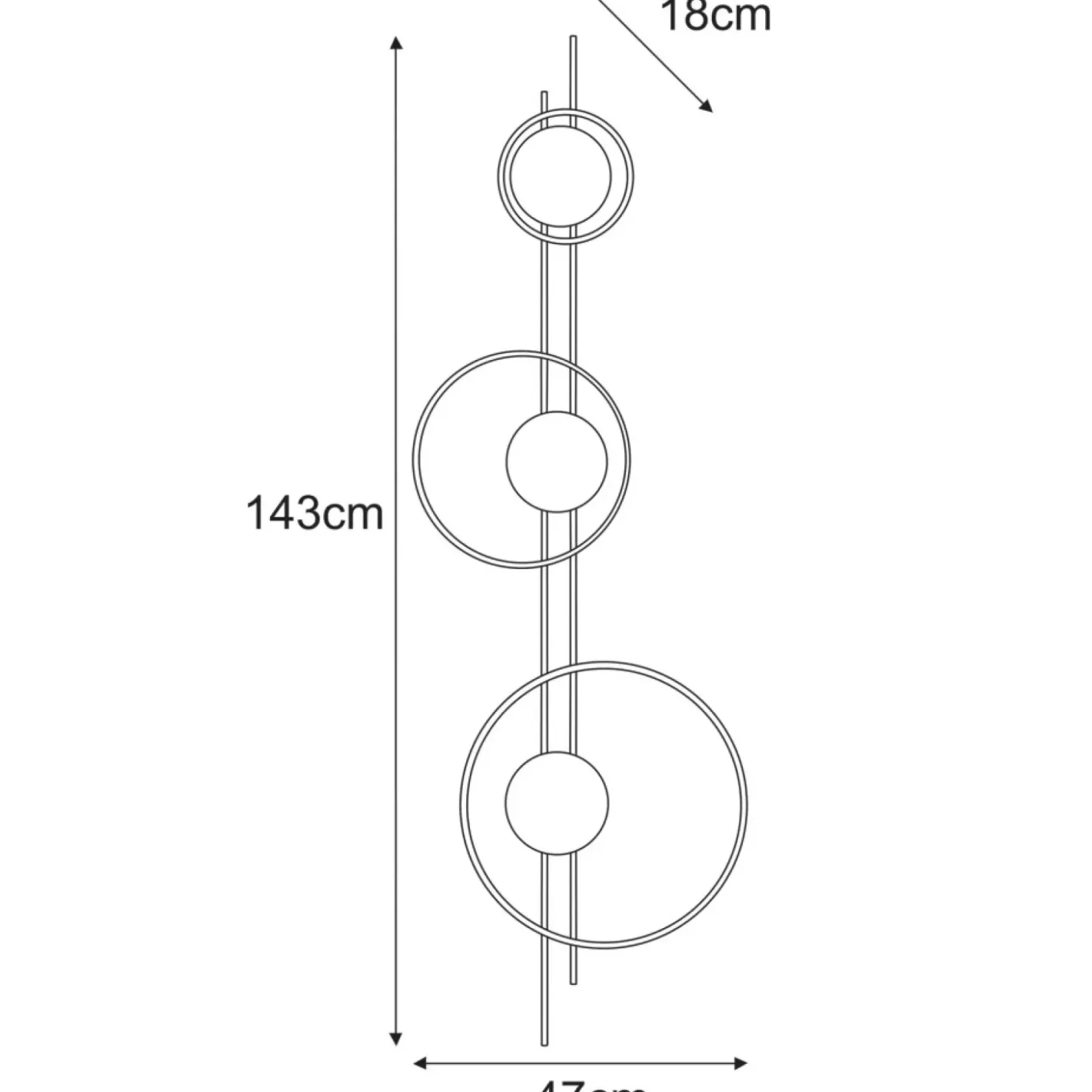 Potrójna lampa ścienna z bursztynowymi kloszami K-5348 z serii CORSA*Sklep Kaja Discount