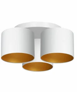 Flash Sale Sklep Kaja Potrójna lampa sufitowa, biało-złote abażury LX 3443 z serii ARDEN