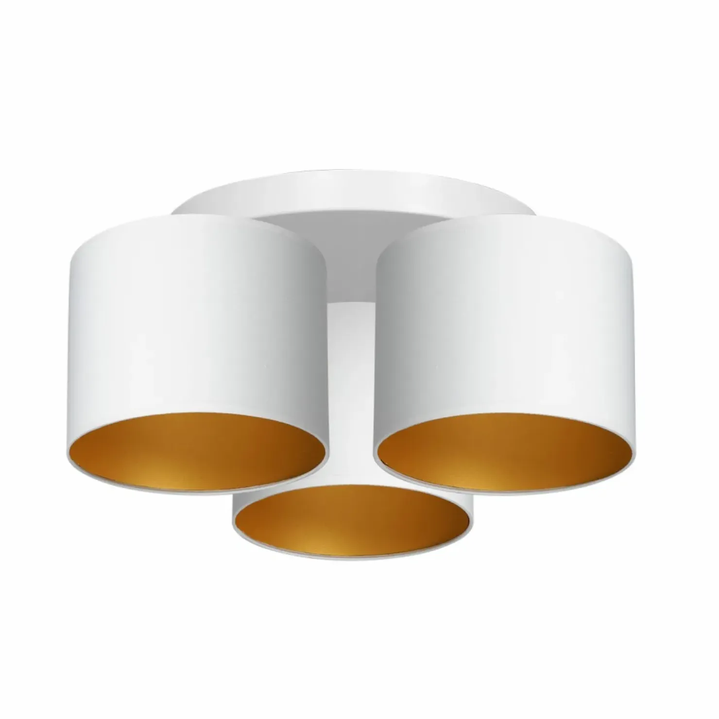 Flash Sale Sklep Kaja Potrójna lampa sufitowa, biało-złote abażury LX 3443 z serii ARDEN