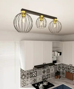 Fashion Sklep Kaja Potrójna lampa sufitowa do loftowego salonu 1370/3 z serii NEST