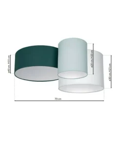 Best Sale Sklep Kaja Potrójna lampa sufitowa z kolorowymi abażurami MLP64580 z serii STAN | Kaja Oświ