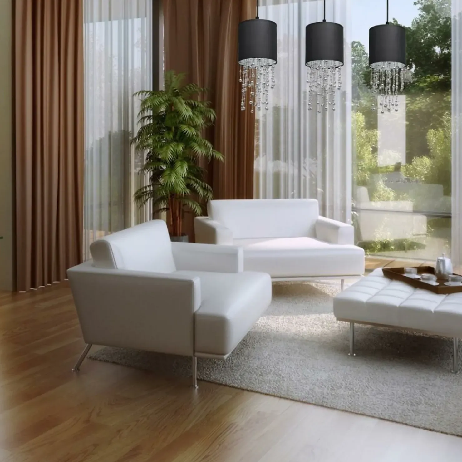 Potrójna lampa wisząca, kryształowa MLP64300 z serii ALMERIA | Kaja Oświetlenie*Sklep Kaja Discount