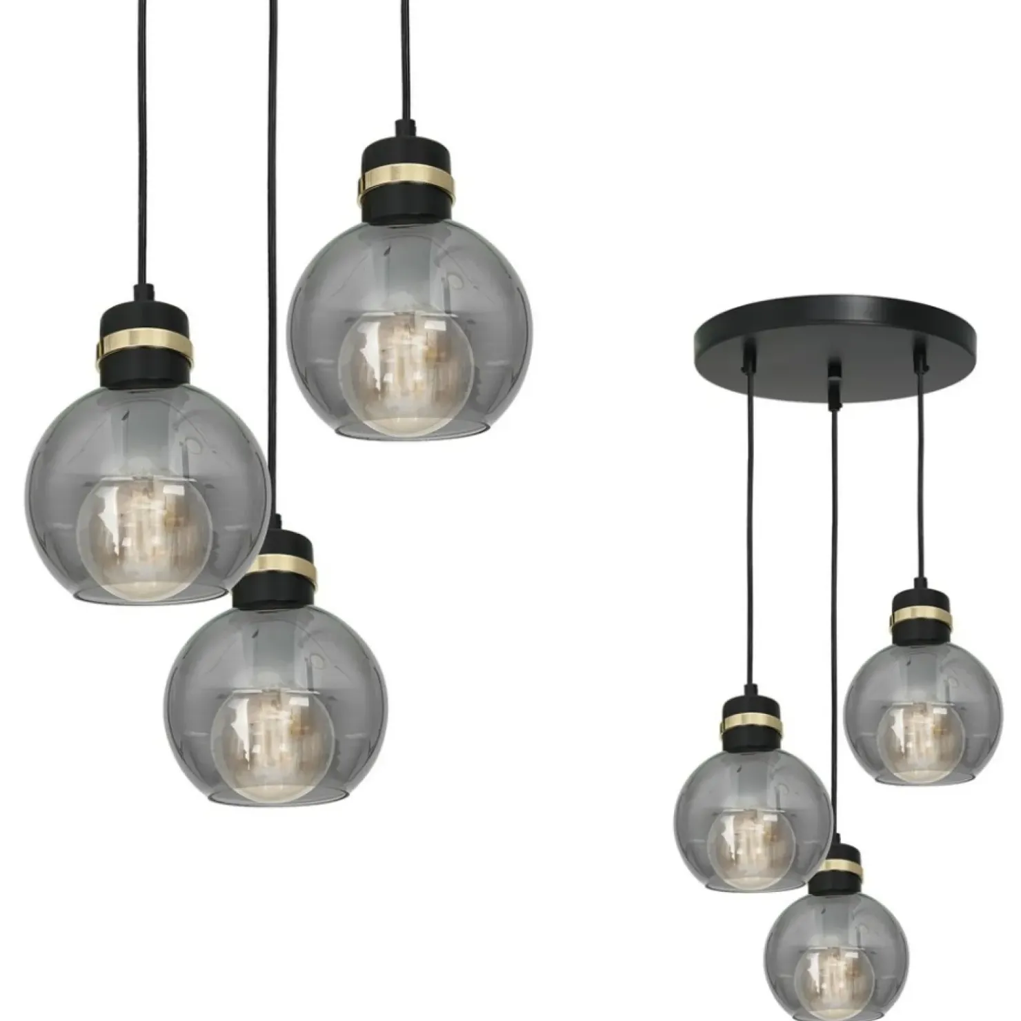 Best Sklep Kaja Potrójna lampa wisząca na okrągłej podstawie MLP6533 OMEGA | Kaja