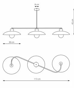 Potrójna lampa wisząca nad wyspę 1354/3 FOSTER 3 WHITE | Kaja*Sklep Kaja Store