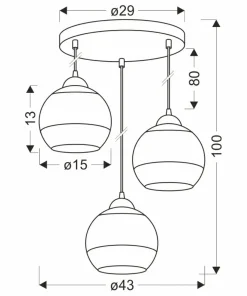 Sale Sklep Kaja Potrójna lampa wisząca, nad stół w jadalni 33-21281 z serii CONTESSA | Kaja Oświ