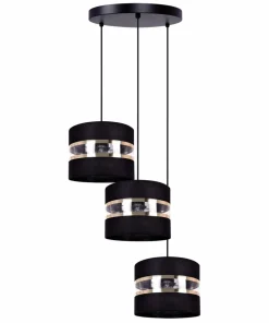 Potrójna lampa wisząca, w kolorze czerni i złota K-5202 z serii NICEA*Sklep Kaja Discount