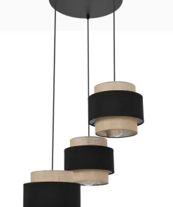 Potrójna lampa wisząca z abażurami, do salonu K-5232 z serii GATO*Sklep Kaja Flash Sale