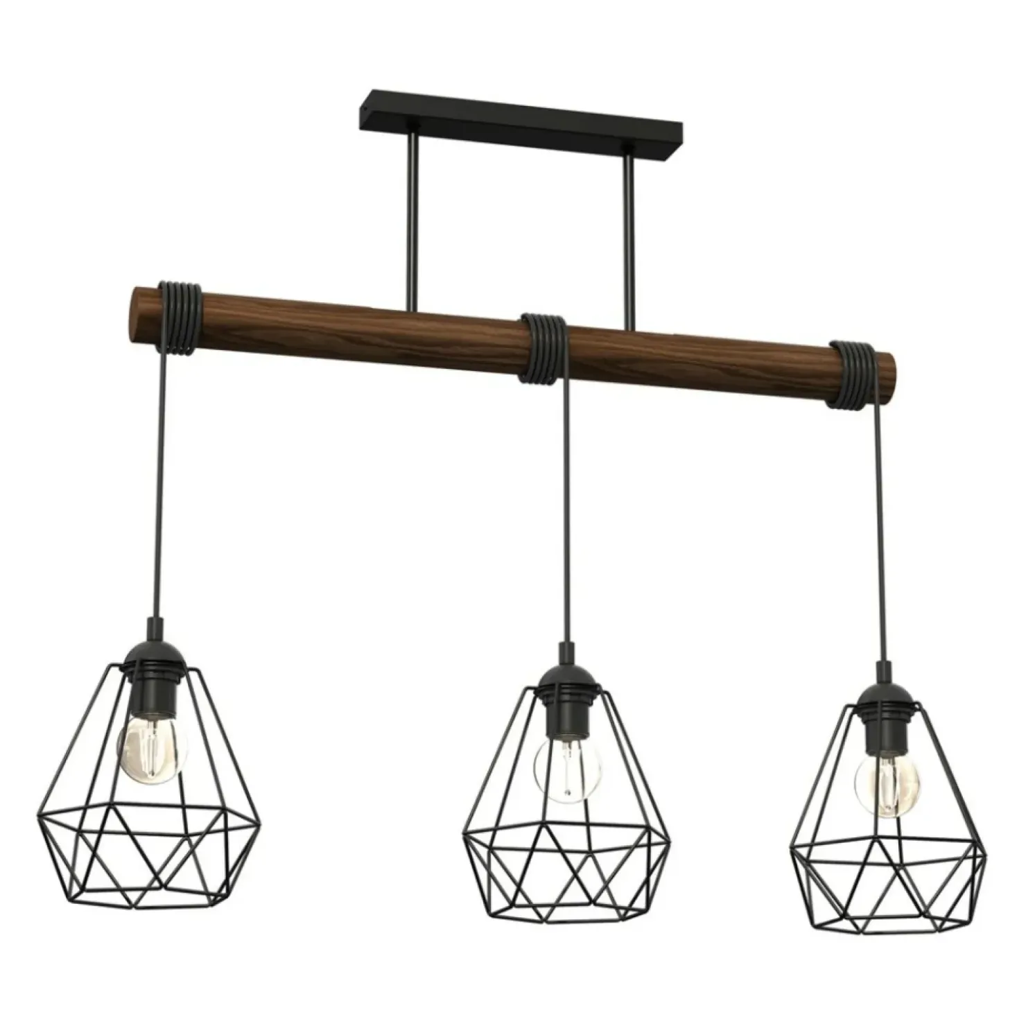 Cheap Sklep Kaja Potrójna lampa wisząca, z dekoracyjnym drewnem MLP7888 z serii ACERO | Kaja Oświ