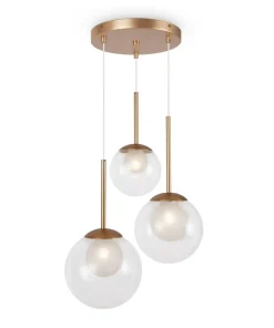 Store Sklep Kaja Potrójna lampa wisząca z kloszami MOD521PL-03G z serii BASIC FORM złoty