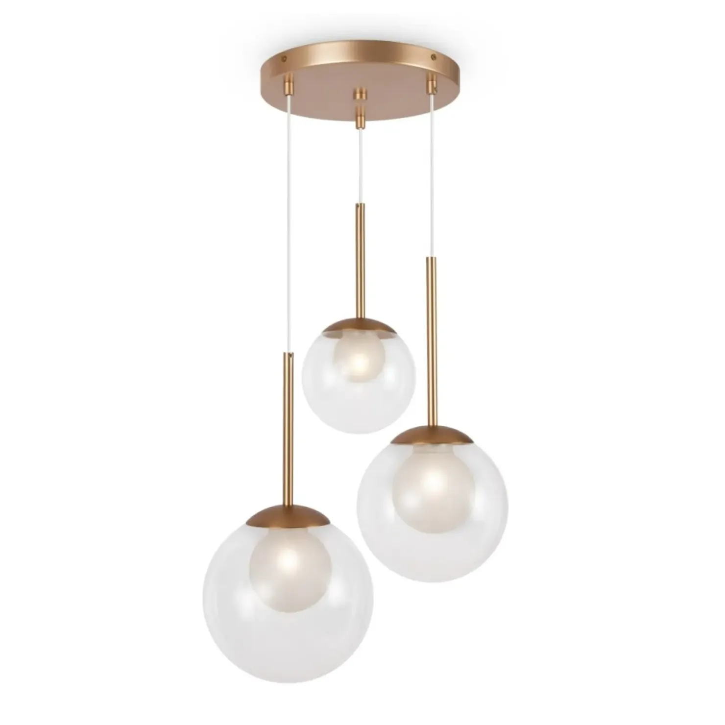 Store Sklep Kaja Potrójna lampa wisząca z kloszami MOD521PL-03G z serii BASIC FORM złoty