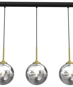 Best Sale Sklep Kaja Potrójna lampa wisząca ze złotą dekoracją MLP8415 z serii REFLEX | Kaja Oświetle