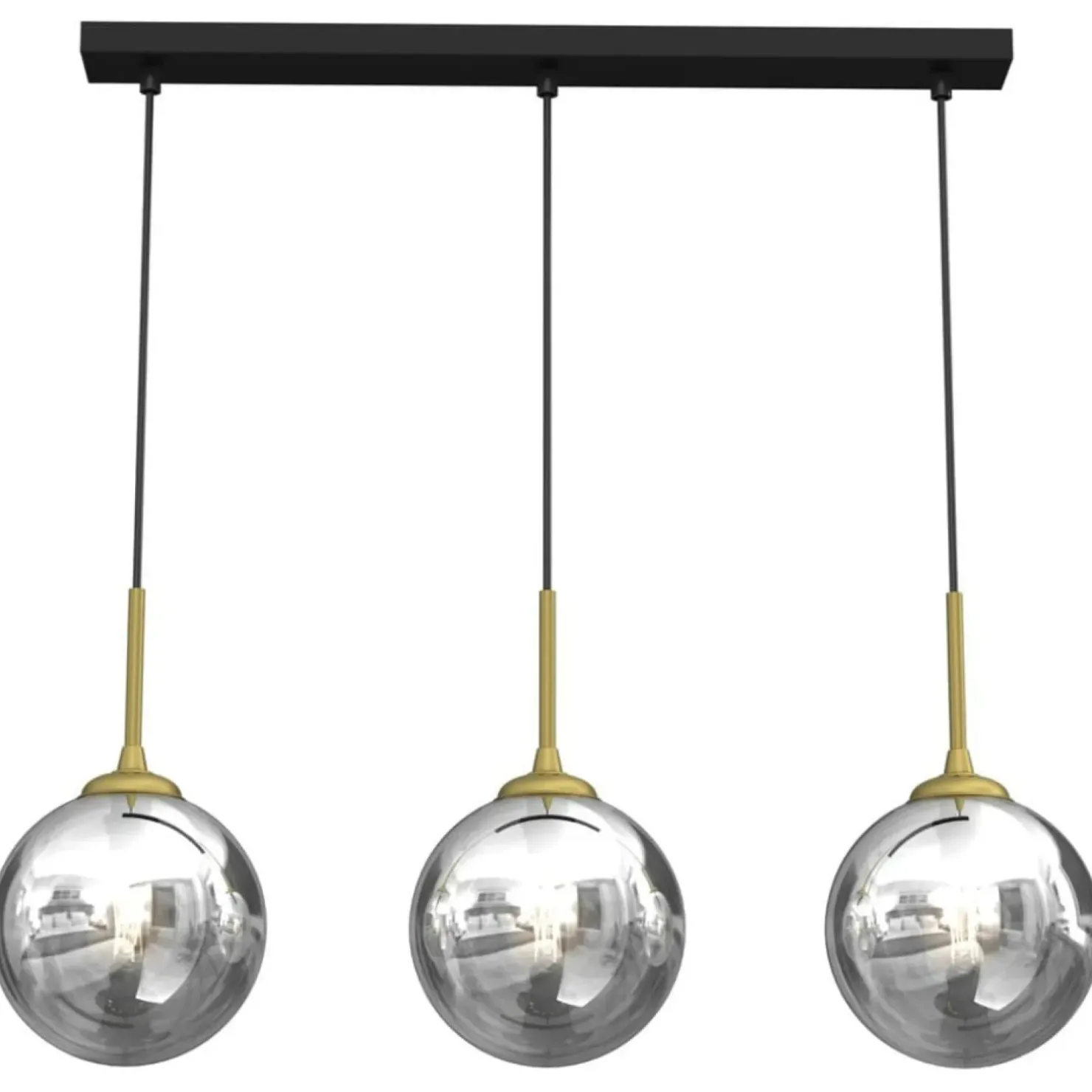 Best Sale Sklep Kaja Potrójna lampa wisząca ze złotą dekoracją MLP8415 z serii REFLEX | Kaja Oświetle