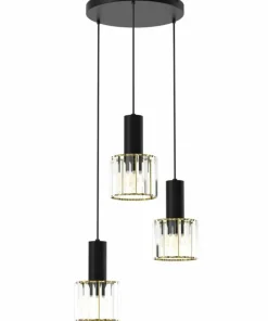Cheap Sklep Kaja Potrójna lampa z kryształowymi kloszami MLP8362 CRISTAL | Kaja