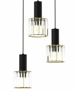 Cheap Sklep Kaja Potrójna lampa z kryształowymi kloszami MLP8362 CRISTAL | Kaja