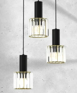 Cheap Sklep Kaja Potrójna lampa z kryształowymi kloszami MLP8362 CRISTAL | Kaja