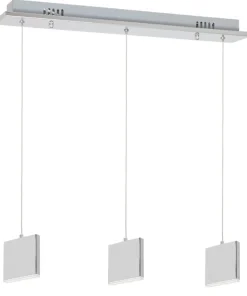 Cheap Sklep Kaja Potrójna, srebrna, ledowa lampa wisząca ML443 CUADRA | Kaja chrom