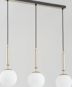 Outlet Sklep Kaja Potrójny, stylowy zwis na 3 mleczne klosze AL 62205 | Kaja