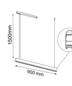 Hot Sklep Kaja Pozioma, czarna lampa wisząca LED 150cm 4000K ANT 8662 ISASEKI | Kaja