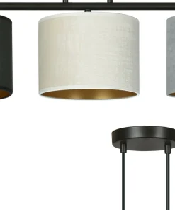 Store Sklep Kaja Poziomy zwis z kolorowymi abażurami 1055/3 HILDE | Kaja Oświetlenie