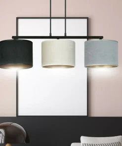 Store Sklep Kaja Poziomy zwis z kolorowymi abażurami 1055/3 HILDE | Kaja Oświetlenie