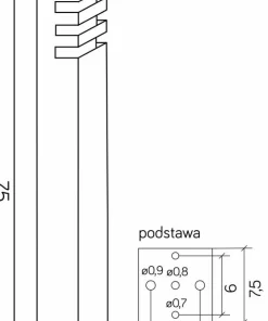 Prosta i nowoczesna lampa stojąca, na E27 RADO 1 AL z serii RADO | Kaja Oświetle*Sklep Kaja Clearance