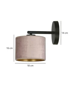 Prosta lampa ścienna z dwukolorowym abażurem 1053/K1 HILDE | Kaja*Sklep Kaja Outlet