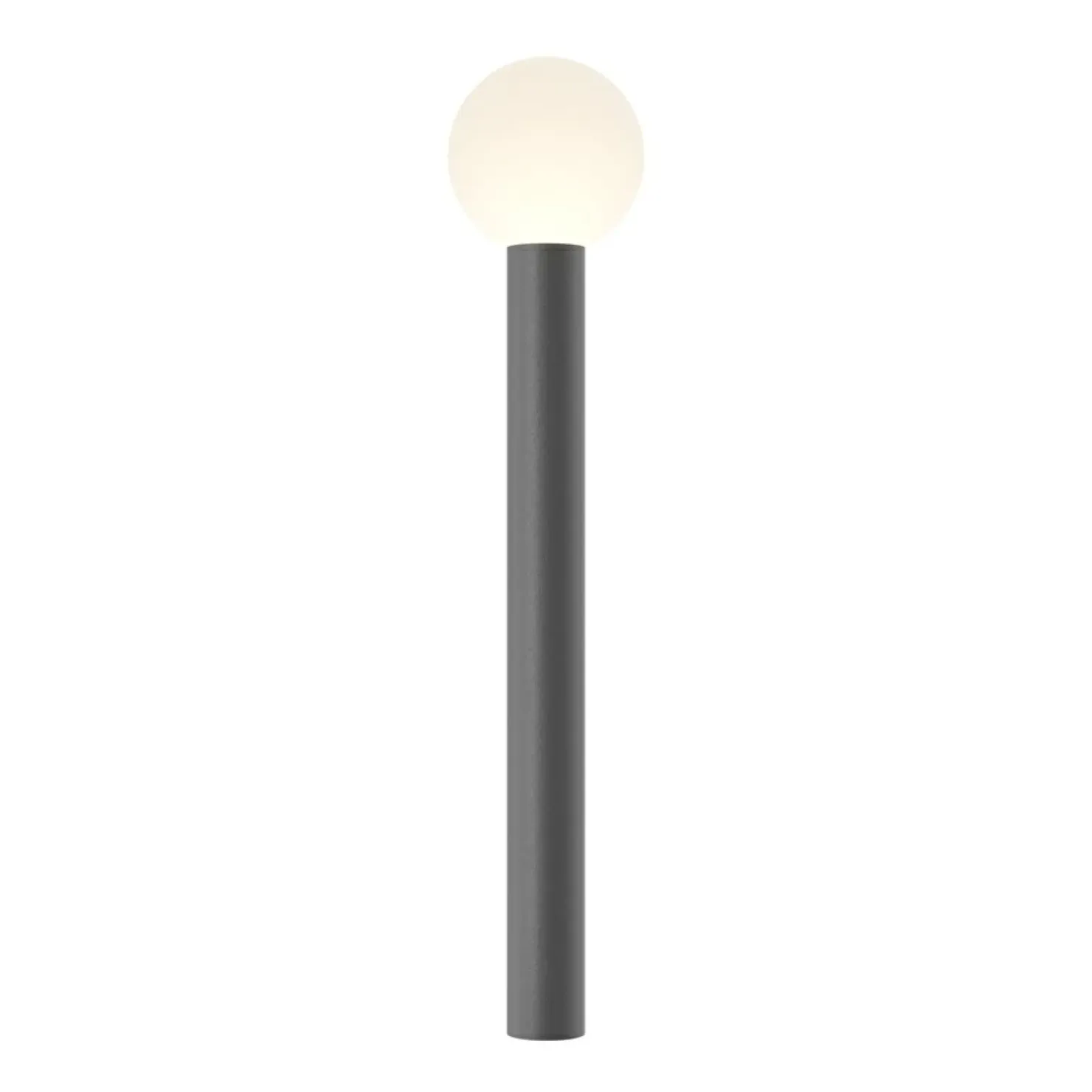 Prosta lampa ogrodowa, słupek z białym kloszem O598FL-01GR serii BOLD*Sklep Kaja Online