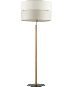 Prosta lampa podłogowa na drewnianej nodze TK 5597 z serii ECO | Kaja*Sklep Kaja New