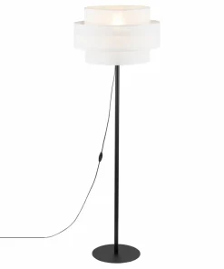 Prosta lampa podłogowa, podwójny abażur TK 5894 CALISTO WHITE | Kaja*Sklep Kaja Best Sale