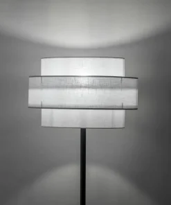 Prosta lampa podłogowa, podwójny abażur TK 5894 CALISTO WHITE | Kaja*Sklep Kaja Best Sale