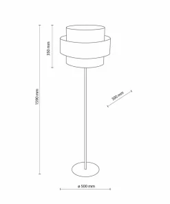 Prosta lampa podłogowa, podwójny abażur TK 5894 CALISTO WHITE | Kaja*Sklep Kaja Best Sale