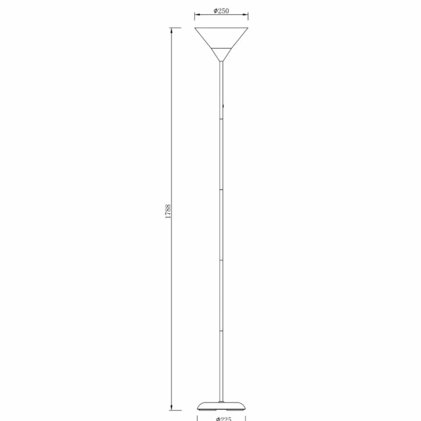 Prosta lampa podłogowa w stylu retro ZM CL-3800H-SL MOREN | Kaja*Sklep Kaja Online