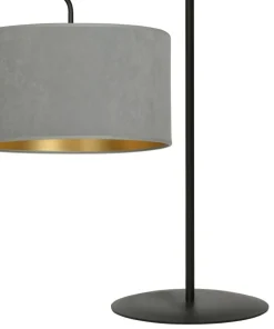 Prosta lampa podłogowa z szarym abażurem 1050/LP1 HILDE | Kaja*Sklep Kaja Store