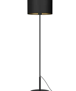 Prosta lampa stojąca, czarno-złoty abażur LX 3498 ARDEN | Kaja*Sklep Kaja Hot